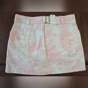 NWT Elodie Light Pink and White Denim Skirt - XL